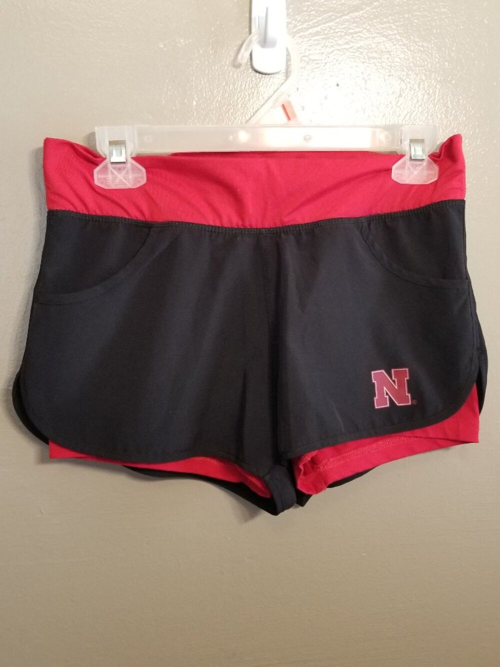 Nebraska Women's Shorts, Black & Red, Medium, Colosseum